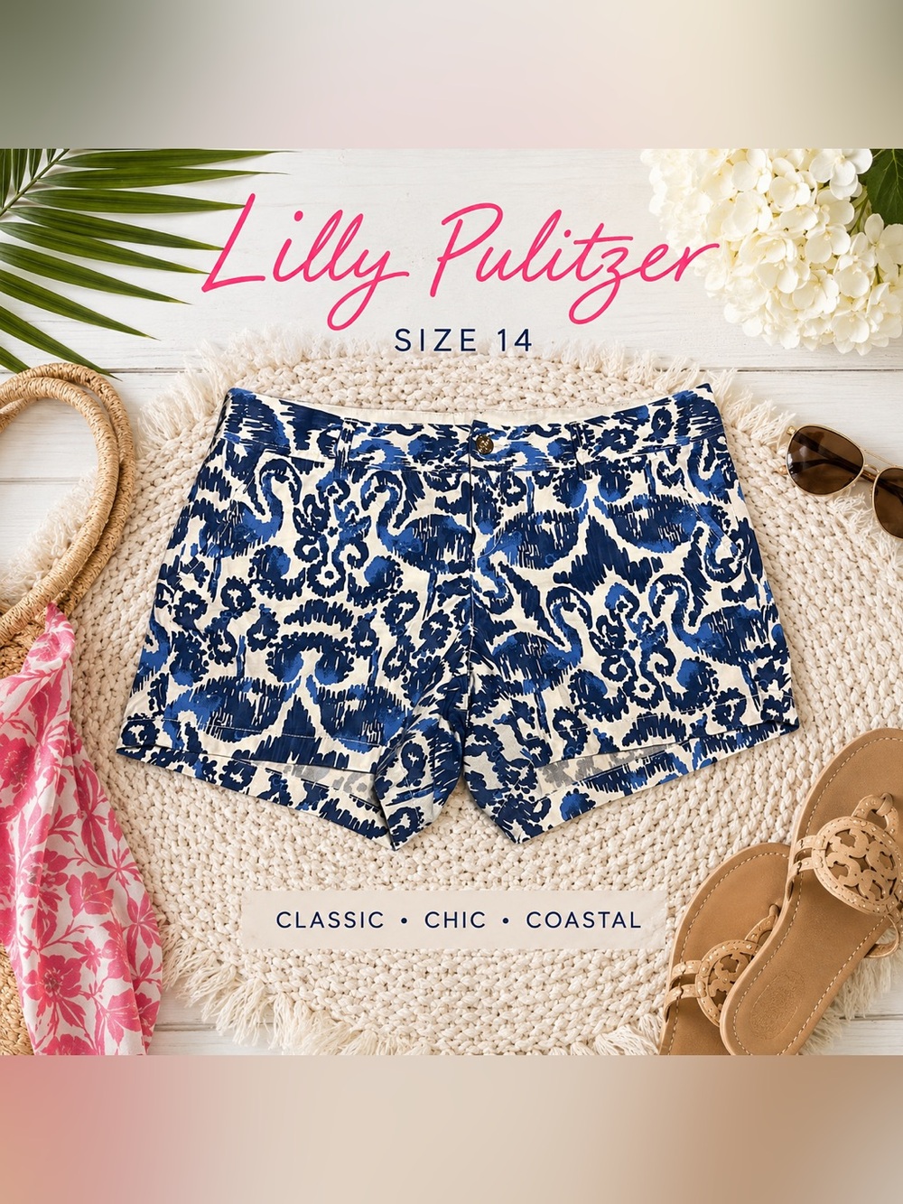 Lilly Pulitzer Callahan shorts in Navy Beach Bathers- 14